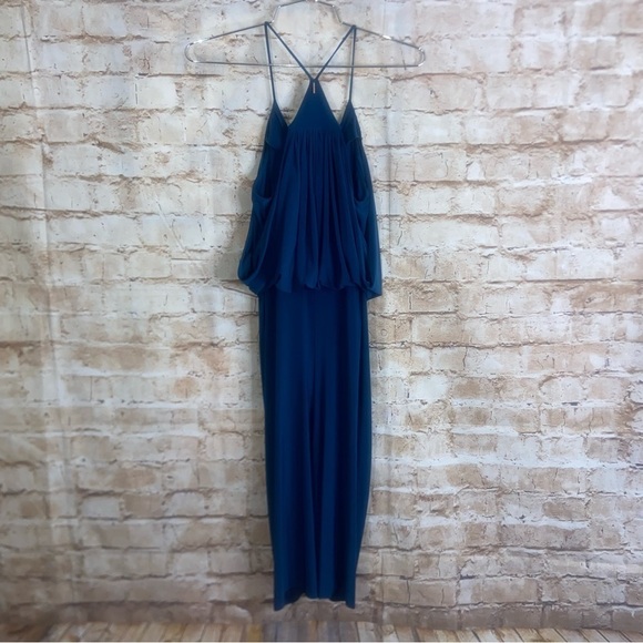 Misa Los Angeles Domino Draped Mini Dress in Indigo Size Small NWT - Picture 4 of 8